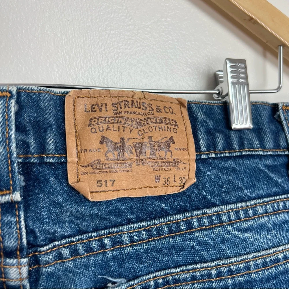 Vintage Orange Tab Levi’s 517 Straight Leg Blue Jeans